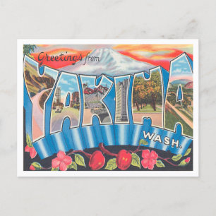 Grüße aus Yakima, Washington Vintage Travel Postkarte