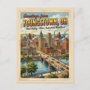 Grüße aus Youngstown OH  Postkarte