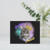 Grüße Bauern Gray Tabby Queen Cat Postkarte (Stehend Vorderseite)