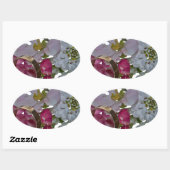 Grüße - Beifall Ovaler Aufkleber (Blatt)