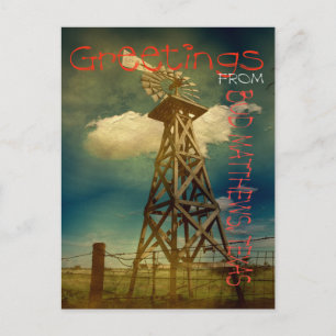 Grüße Bud Mathews Texas Postkarte