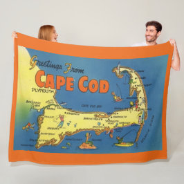 Grüße Cape Cod Karte Fleecedecke
