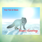 Grüße der Jahreszeit — Arktischer Fuchs Fensteraufkleber (Blatt 3)