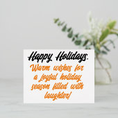 "Grüße der Jahreszeit" Folien Feiertagspostkarte (Stehend vorne)