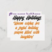 "Grüße der Jahreszeit" Folien Feiertagspostkarte (Vorderseite/Rückseite)