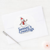 Grüße der Jahreszeit Runder Aufkleber (Umschlag)