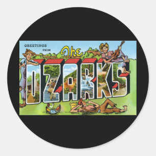 Grüße der Ozarks Runder Aufkleber