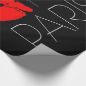 Grüße der Roten Lipstick Kiss Liebe von Paris Geschenkpapier (Ecke)