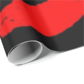 Grüße der Roten Lipstick Kiss Liebe von Paris Geschenkpapier (Rolleneckpunkt)