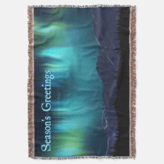 Grüße der Saison - Aurora Borealis Decke (Vorderseite Vertikal)