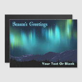 Grüße der Saison - Aurora Borealis Magnetkarte (Vorne/Hinten)