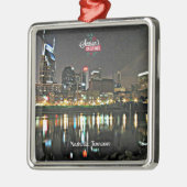 Grüße der Saison aus Nashville, Tennessee Silbernes Ornament (Links)