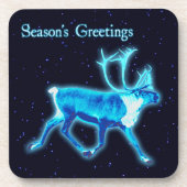 Grüße der Saison - Blaue Karibik (Reindeer) Getränkeuntersetzer (Vorderseite)