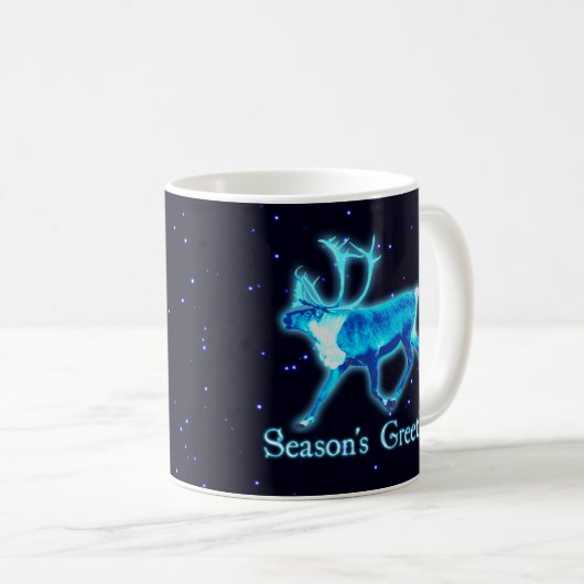 Grüße der Saison - Blaue Karibik (Reindeer) Kaffeetasse (VorderseiteRechts)