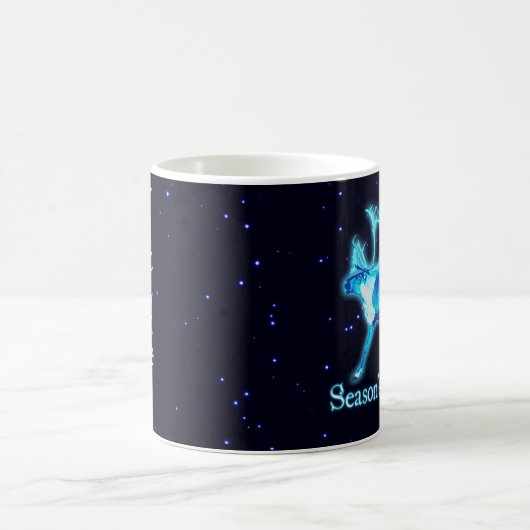 Grüße der Saison - Blaue Karibik (Reindeer) Kaffeetasse (Mittel)