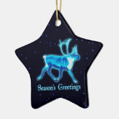 Grüße der Saison - Blaue Karibik (Reindeer) Keramikornament (Links)
