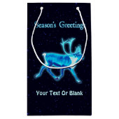 Grüße der Saison - Blaue Karibik (Reindeer) Kleine Geschenktüte (Rückseite)