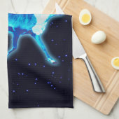 Grüße der Saison - Blaue Karibik (Reindeer) Küchentuch (Viertel Falte)