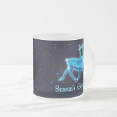 Grüße der Saison - Blaue Karibik (Reindeer) Mattglastasse (VorderseiteRechts)