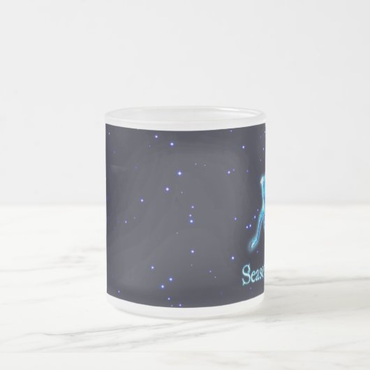 Grüße der Saison - Blaue Karibik (Reindeer) Mattglastasse (Mittel)