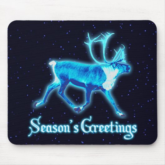 Grüße der Saison - Blaue Karibik (Reindeer) Mousepad (Vorne)