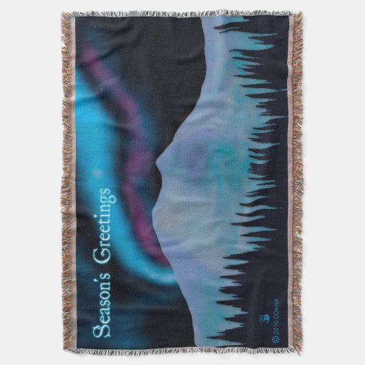 Grüße der Saison - Blue Aurora Decke (Vorderseite Vertikal)