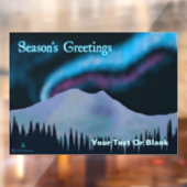 Grüße der Saison - Blue Aurora Fensteraufkleber (Blatt 2)