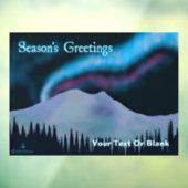 Grüße der Saison - Blue Aurora Fensteraufkleber (Blatt 3)