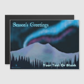 Grüße der Saison - Blue Aurora Magnetkarte (Vorne/Hinten)