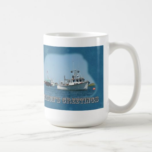 Grüße der Saison - Chatham Harbour Boats Kaffeetasse (Rechts)