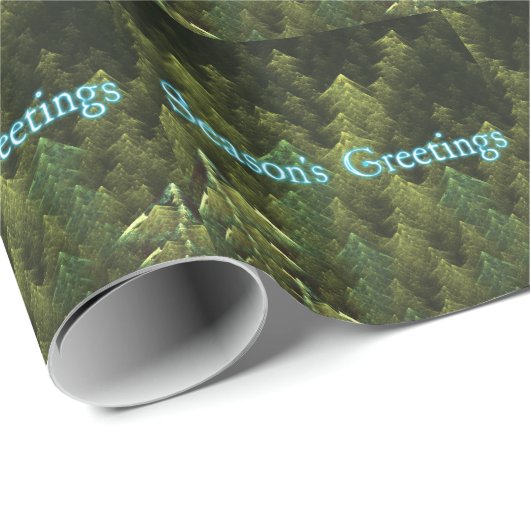 Grüße der Saison - Dunkler Wald Geschenkpapier (Rolleneckpunkt)
