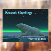 Grüße der Saison - Eiskantenpolarbär Fensteraufkleber (Blatt 2)