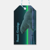 Grüße der Saison - Eiskantenpolarbär Geschenkanhänger (Vorderseite)