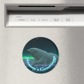 Grüße der Saison - Eiskantenpolarbär Magnet (In Situ (Geschirrspüler))