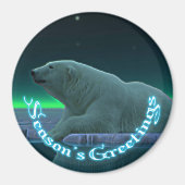 Grüße der Saison - Eiskantenpolarbär Magnet (Vorne)