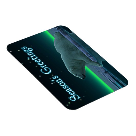 Grüße der Saison - Eiskantenpolarbär Magnet (Rechte Seite)