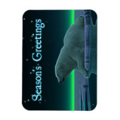 Grüße der Saison - Eiskantenpolarbär Magnet (Vertikal)