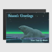 Grüße der Saison - Eiskantenpolarbär Magnetkarte (Vorne/Hinten)