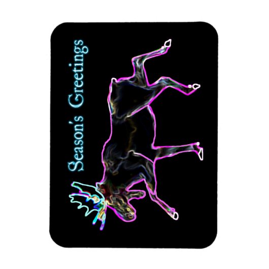 Grüße der Saison - Elektrische Elche Magnet (Vertikal)