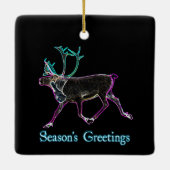 Grüße der Saison - Elektrische Karibik Keramikornament (Rückseite)