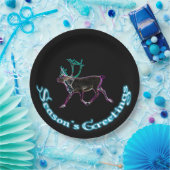 Grüße der Saison - Elektrische Karibik Pappteller (Party)