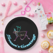 Grüße der Saison - Elektrische Karibik Pappteller (Party)