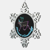 Grüße der Saison - Elektrische Karibik Schneeflocken Zinn-Ornament (Rechts)