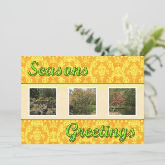 Grüße der Saison Feiertagskarte (Stehend Vorderseite)