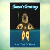 Grüße der Saison - Fraktal Inuit Hunter Fensteraufkleber (Blatt 3)