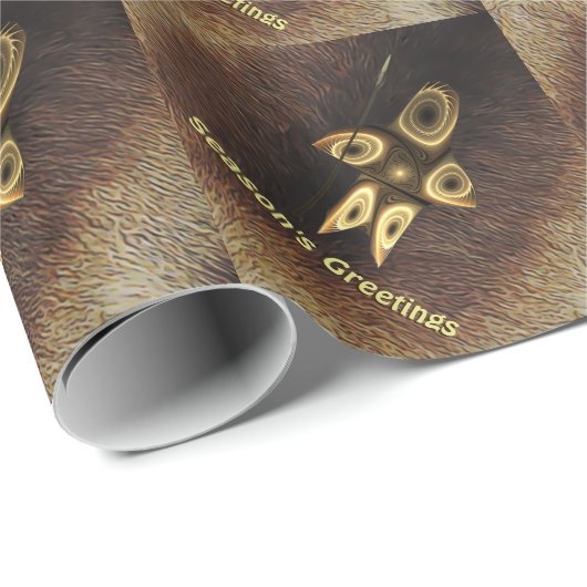 Grüße der Saison - Fraktal Inuit Hunter Geschenkpapier (Rolleneckpunkt)