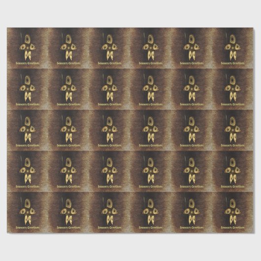 Grüße der Saison - Fraktal Inuit Hunter Geschenkpapier (Flach)