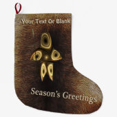 Grüße der Saison - Fraktal Inuit Hunter Großer Weihnachtsstrumpf (Vorderseite)