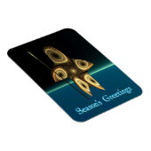 Grüße der Saison - Fraktal Inuit Hunter Magnet (Rechte Seite)