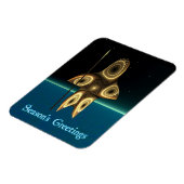 Grüße der Saison - Fraktal Inuit Hunter Magnet (Linke Seite)